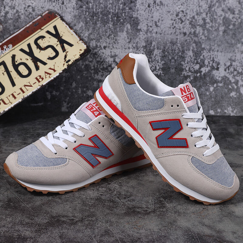 Yingbailun Autumn Breathable 574 Sneaker Student Non Slip Solid Men and Women Couple Plus Size Running Shoes