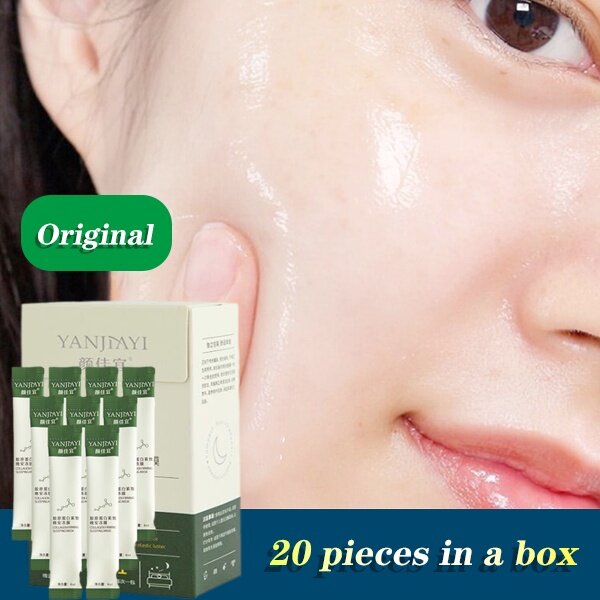 20Pcs Collagen Good Night Mask Firming Sleeping Face Jelly Mask 晚安冻膜 Hydrating Frozen Gel Facial Mask Protein Firming Moisturizing Skin Care Serum