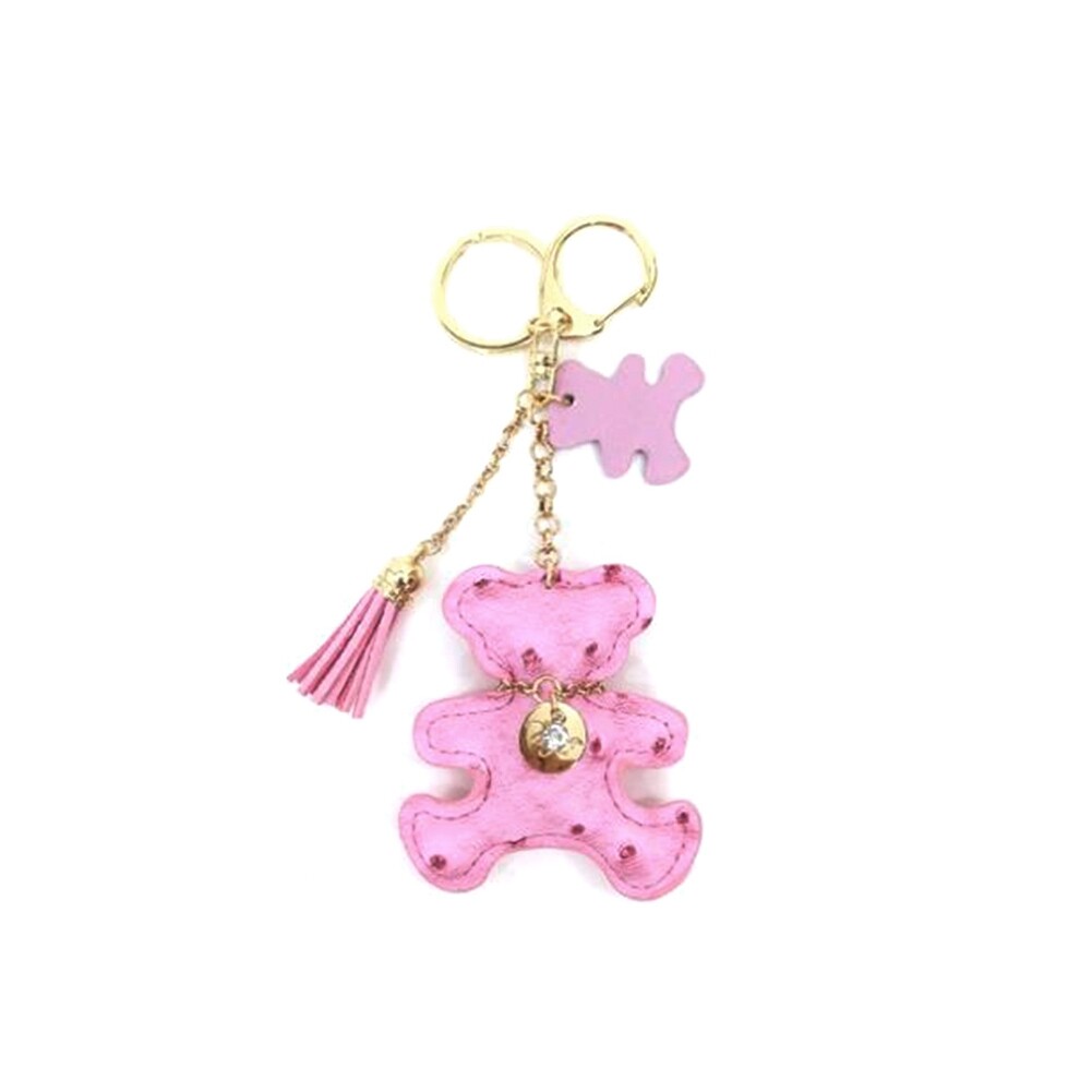 Cute Bear Pendant Tassel Keychain Car Key Ring Holder Backpack Ornament Gift