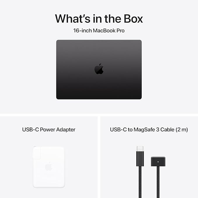 Apple 2024 MacBook Pro Laptop with M4 Max, 16‑core CPU, 40‑core GPU: Built for Apple Intelligence, 16.2-inch Liquid Retina XDR Display, 48GB Unified Memory, 1TB SSD Storage; Space Black